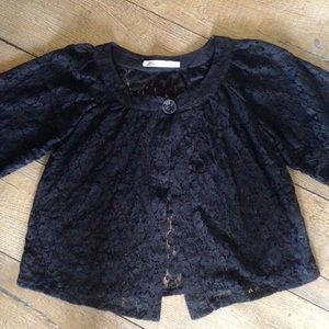Black Lace Cardigan